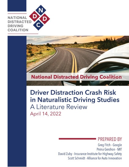 Driver Distraction Crash Risk in Naturalistic Driving Studies (Literature Review)