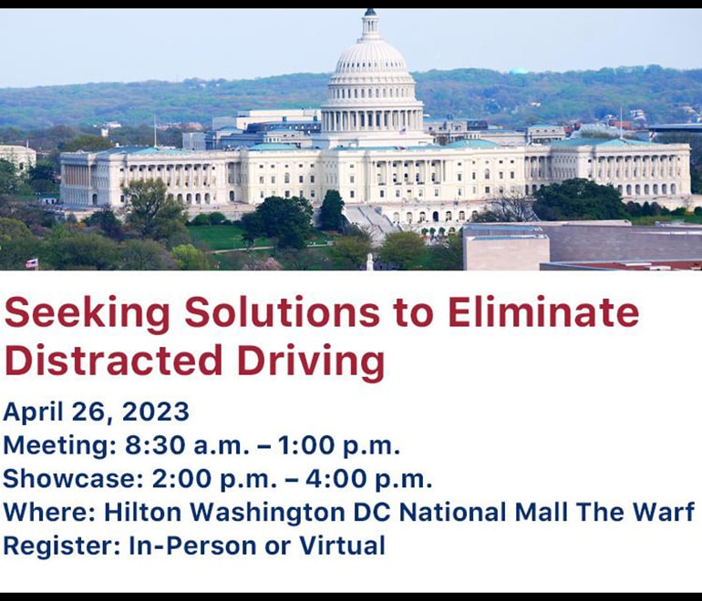 Distracted driving event to be held in Washington, D.C., on April 26